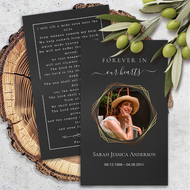 Visite Sympathie funéraire Carte de prière commémorative (Créateur téléchargé)