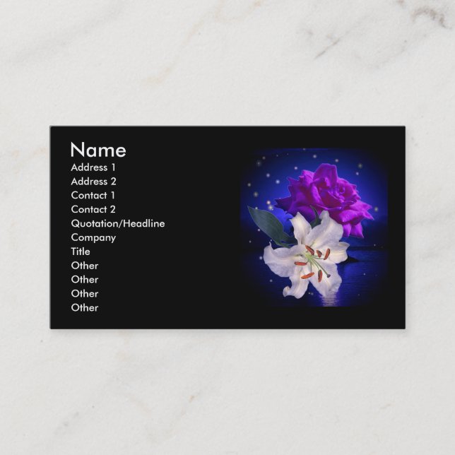 Visite -TBA - Carte de profil des fleurs magiques (Devant)