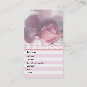 Visite -TBA - Carte de profil Rose