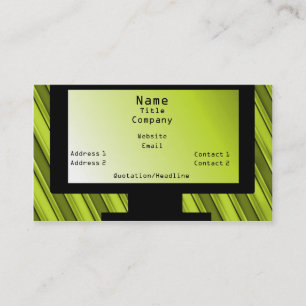 Visite Tech Savvy Carte de visite, Lime Green