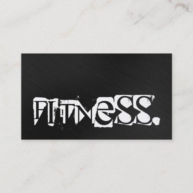 Visite Tendance Attractive Cool Grey Fitness Carte de vis (Devant)