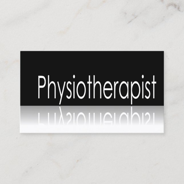 Visite Texte Réfléchissant - Physiothérapeute - Carte de  (Devant)