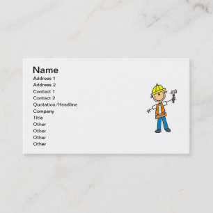 Visite Travailleur de la construction avec le carte de