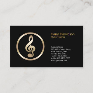 Visite Treble Clef Icon Musique enseignant Carte de visit