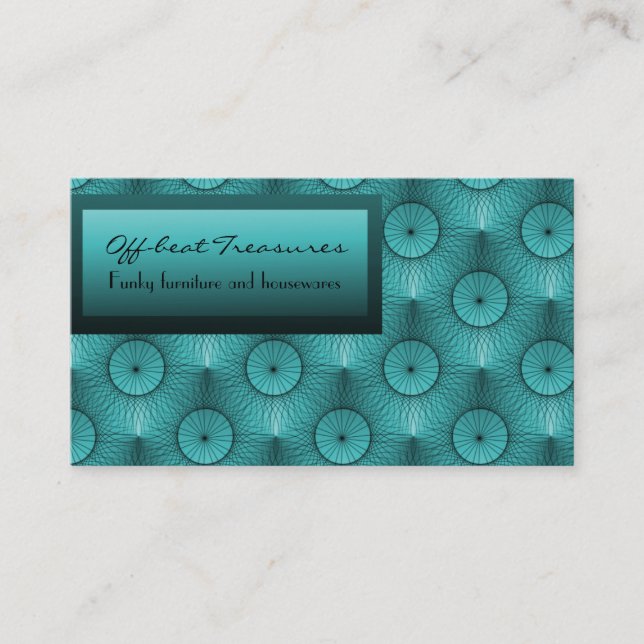 Visite Ultramoderne Chic Carte de visite, Deep Turquoise (Devant)