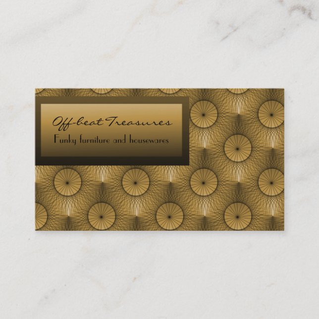 Visite Ultramoderne Chic Carte de visite, Miel Beige (Devant)