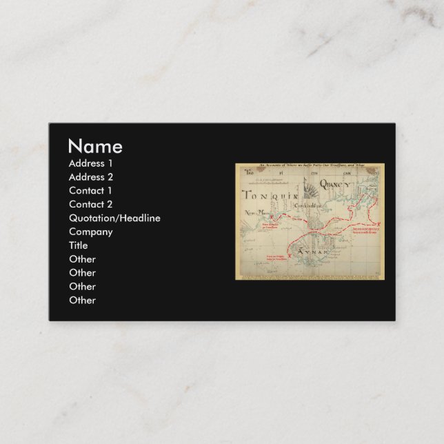 Visite Une carte authentique de 1690 pirates (avec des (Devant)