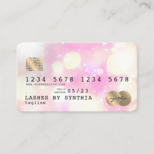 Visite Unicorn boho art Carte de crédit Style Gold