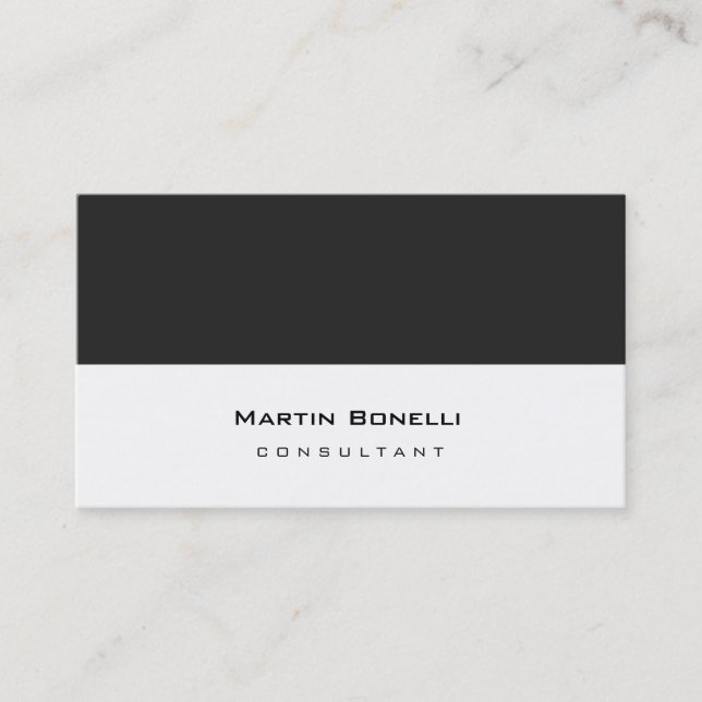 Visite Unique blanc gris moderne Consultant Carte de visi (Devant)