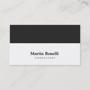 Visite Unique blanc gris moderne Consultant Carte de visi