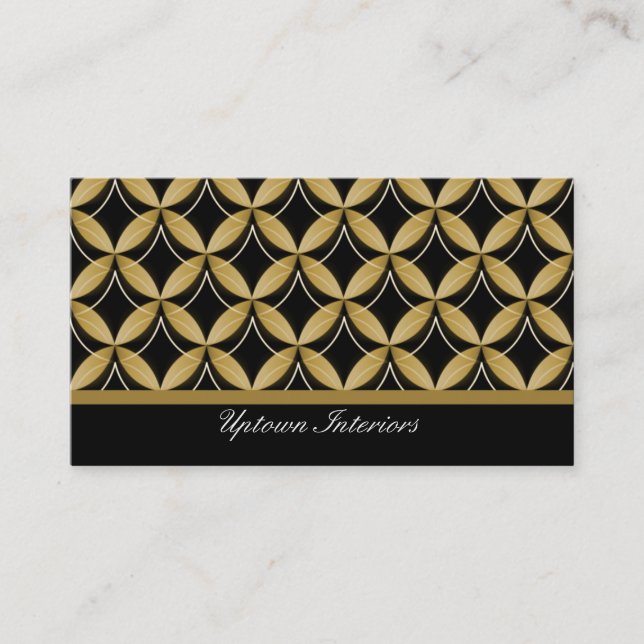 Visite Uptown Glam Carte de visite, Or (Devant)