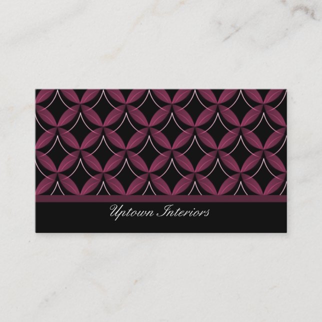 Visite Uptown Glam Carte de visite, Plum (Devant)