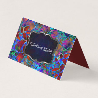 Visite Verre souillé plié d'abrégé sur floral carte de