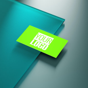 Visite vert fluorescent - ajoutez votre logo carte de vis