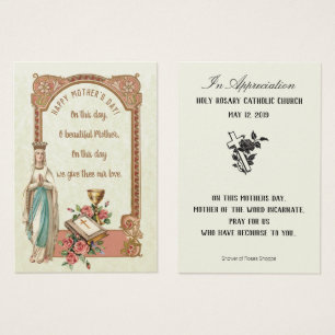 Visite Vierge Marie Fête des mères Cartes de souvenir