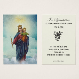 Visite Vierge Marie Fête des mères Cartes de souvenir