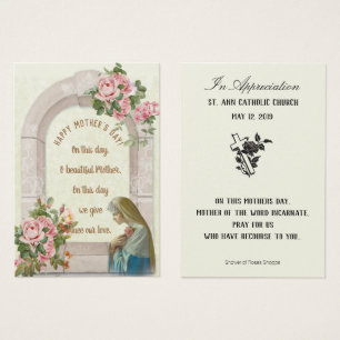 Visite Vierge Marie Fête des mères Cartes de souvenir