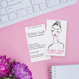 Visite Visage femme maquillage artiste design carte de vi