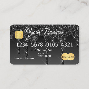 Visite Votre carte de crédit à Parties scintillant noir
