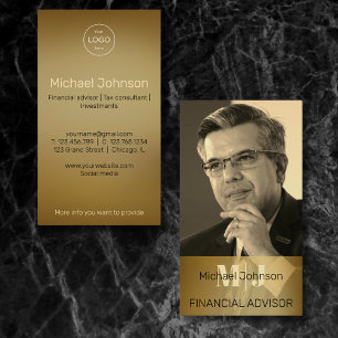 Visite Votre propre conseiller financier photo Carte de v
