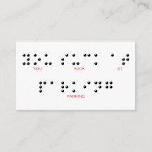 Vous Chutez à Parking Braille drôle carte de stati