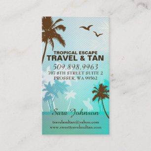 Visite Voyage tropical de plage et bleu de carte de