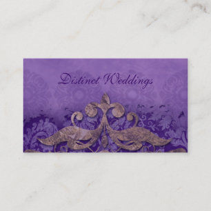 Visite Wedding planner antique P de vert-de-gris de carte