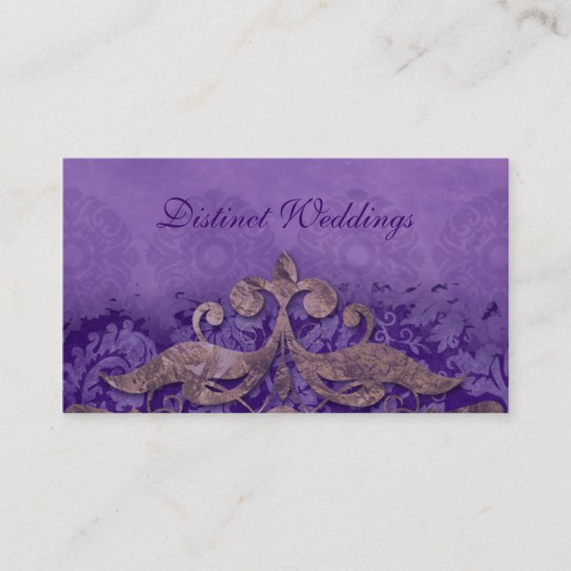 Visite Wedding planner antique P de vert-de-gris de carte (Devant)