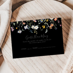 Visite Wild Floral Black Devinez Combien De Carte De Jeu