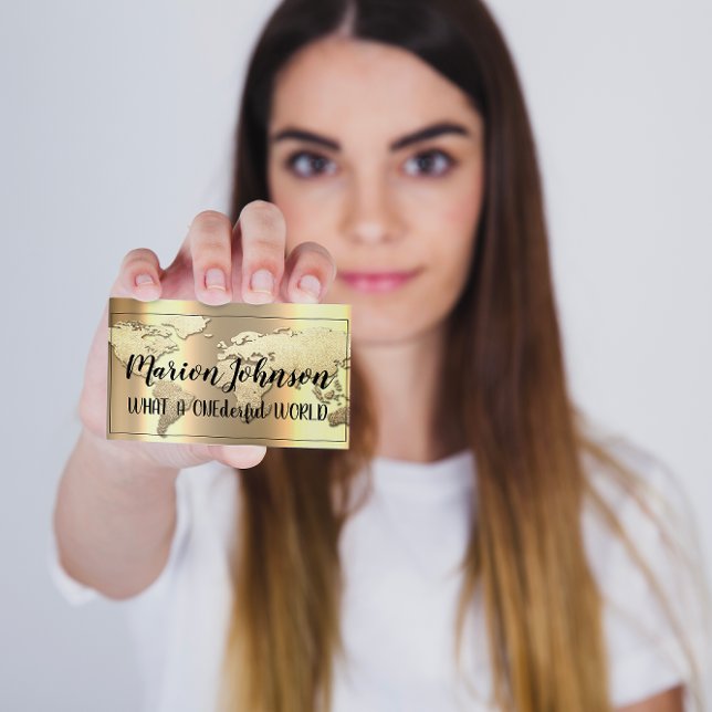 Visite World Globe Carte Agence de Voyage Gold Rose Gold  (Créateur téléchargé)