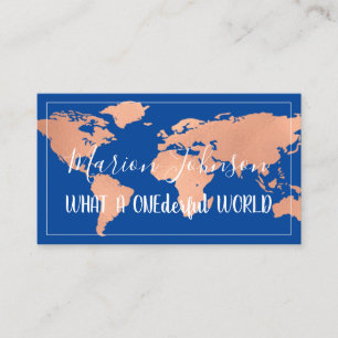 Visite World Globe Carte Agence de Voyage Rose de cuivre 