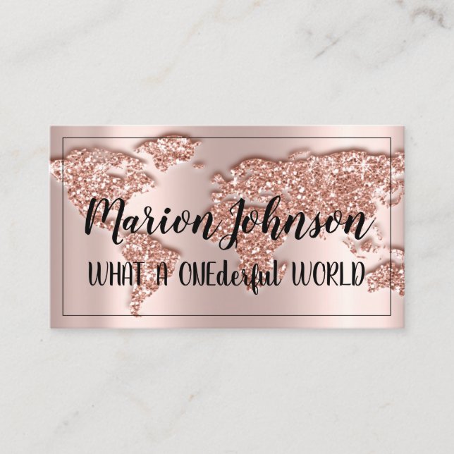 Visite World Globe Carte Agence de Voyage Rose Fame Rose  (Devant)