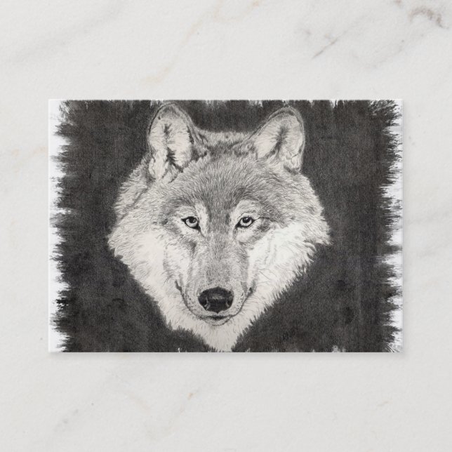 Visite Yeux de la carte de profil de loup (Devant)