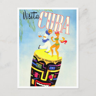 Visiter Cuba carte postale voyage vintage