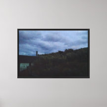 Visiteur nocturne toile étirée imprimée