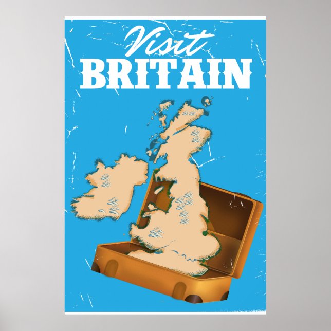 Visitez la Grande-Bretagne affiche de voyage vinta (Devant)