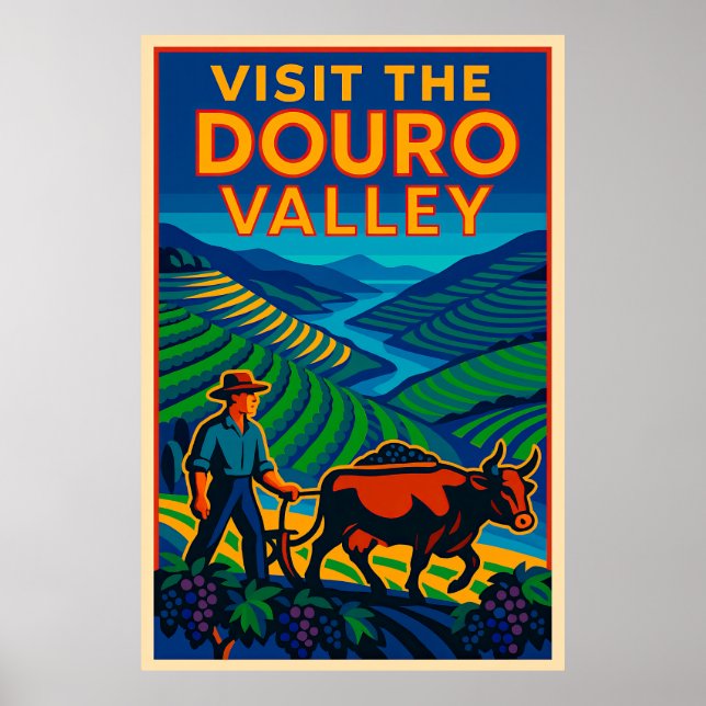 Visitez l'affiche de voyage Art déco de la Vallée  (Devant)