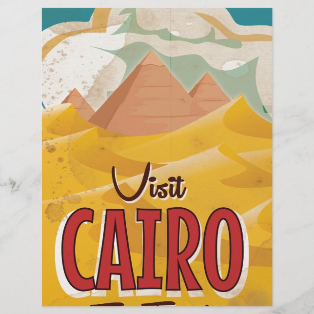 Visitez Le Caire Egypte affiche de voyage vintage (Devant)