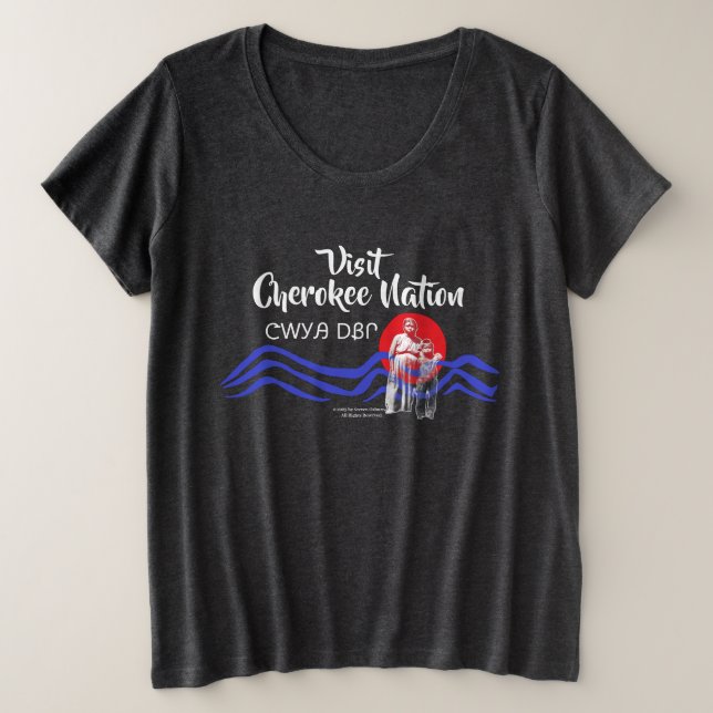 Visitez le T-shirt féminin surdimensionné de la na (Design devant)