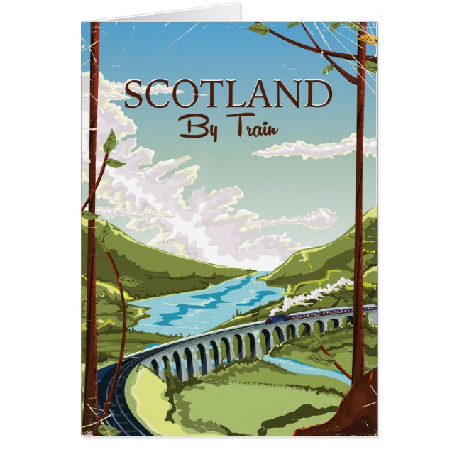 Visitez l'Écosse en train affiche de voyage vintag (Devant)