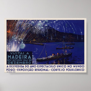 Visitez Madère Affiche Vintage Portugal 1939