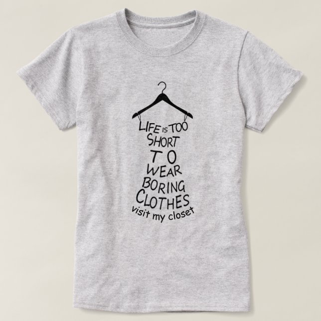 Visitez Mon Closet T-shirt gris femme (Design devant)