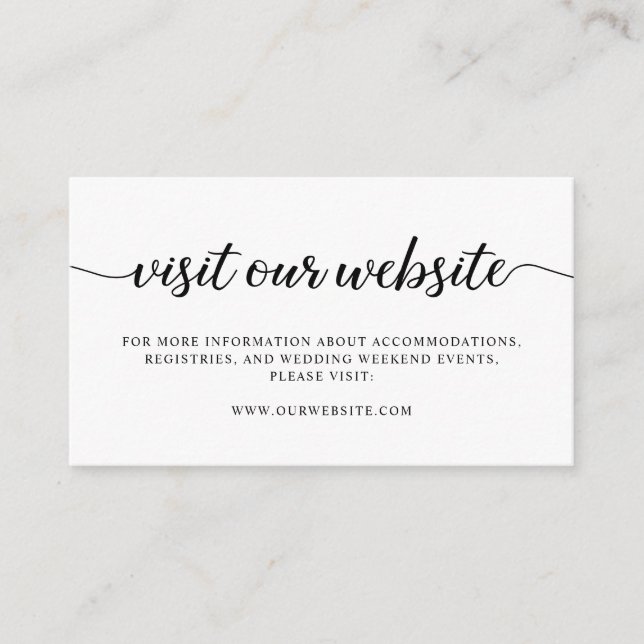 Visitez notre site Web Faire-part de mariage (Devant)