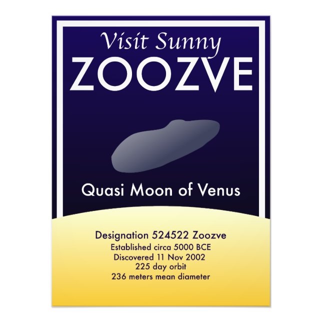 Visitez Sunny Zoozve Solar System Travel Poster (Devant)