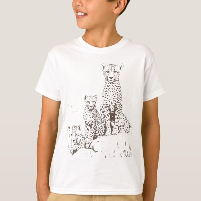 "Vitesse de la Savannah : T-shirt Majestic Cheetah (Devant)