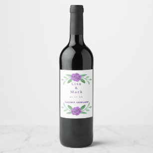 Viticulture Mariage Étiquettes viticoles floraux v