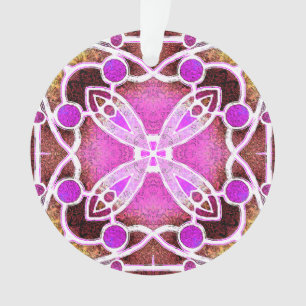 Vitrail de Cathédrale aux Teintes Marron et Rose
