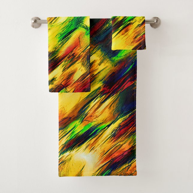 Vitré du rouge au jaune, un peu vert (En situation)