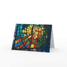 Vitre Vitrée Christian Cross Carte de voeux