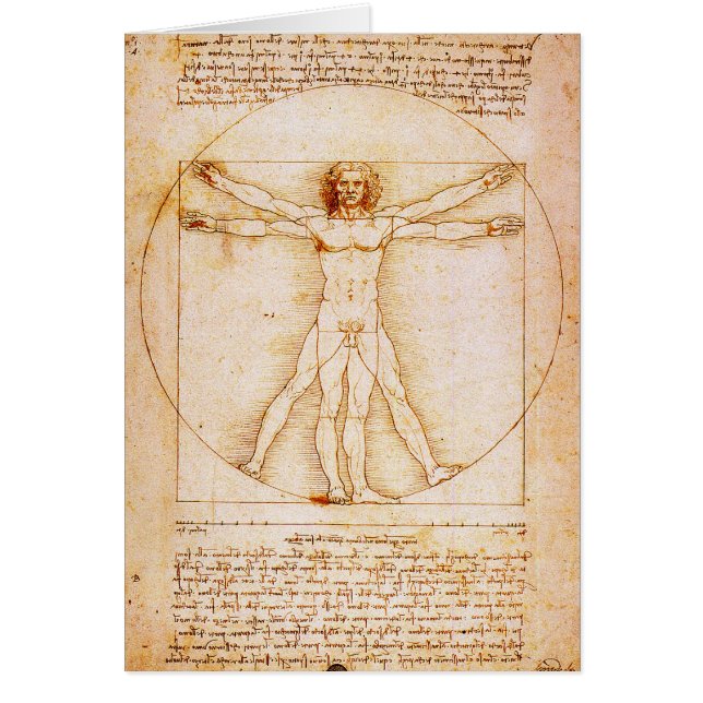 Vitruvian Man - Leonardo Da Vinci - Cutomisable. (Devant)